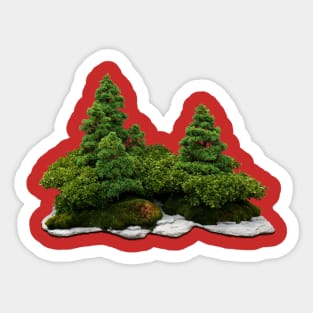 Merry Christmas  Bonsai Sticker